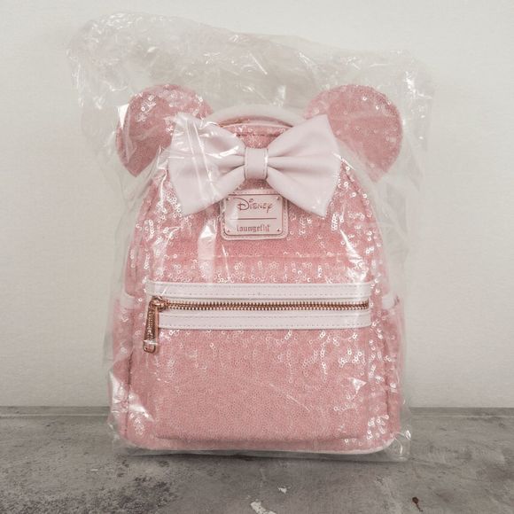 Loungefly Bags Loungefly Cotton Candy Light Pink All Over Sequin